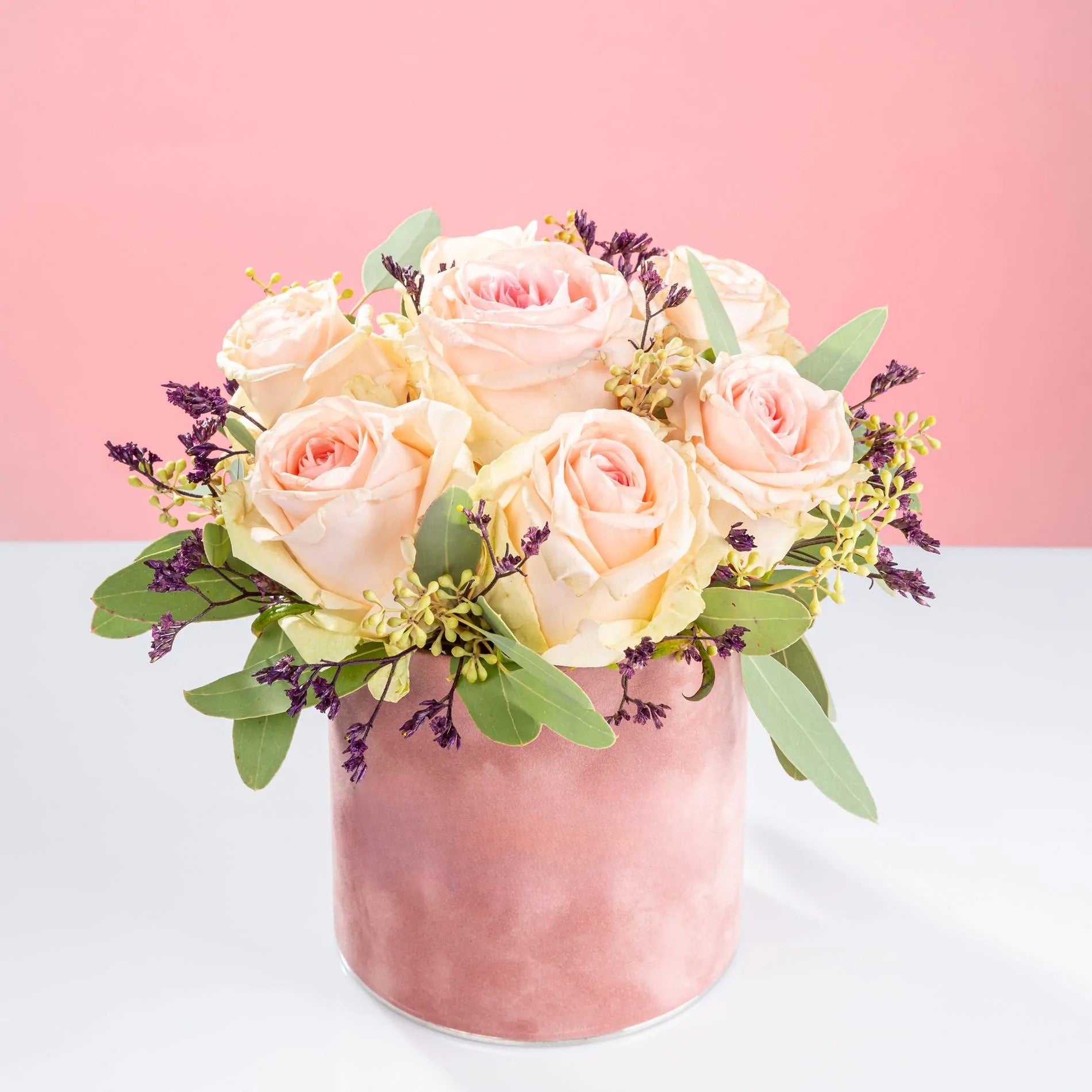 Pastel Flowers Flower Box – Hat Box Arrangement | Bambi