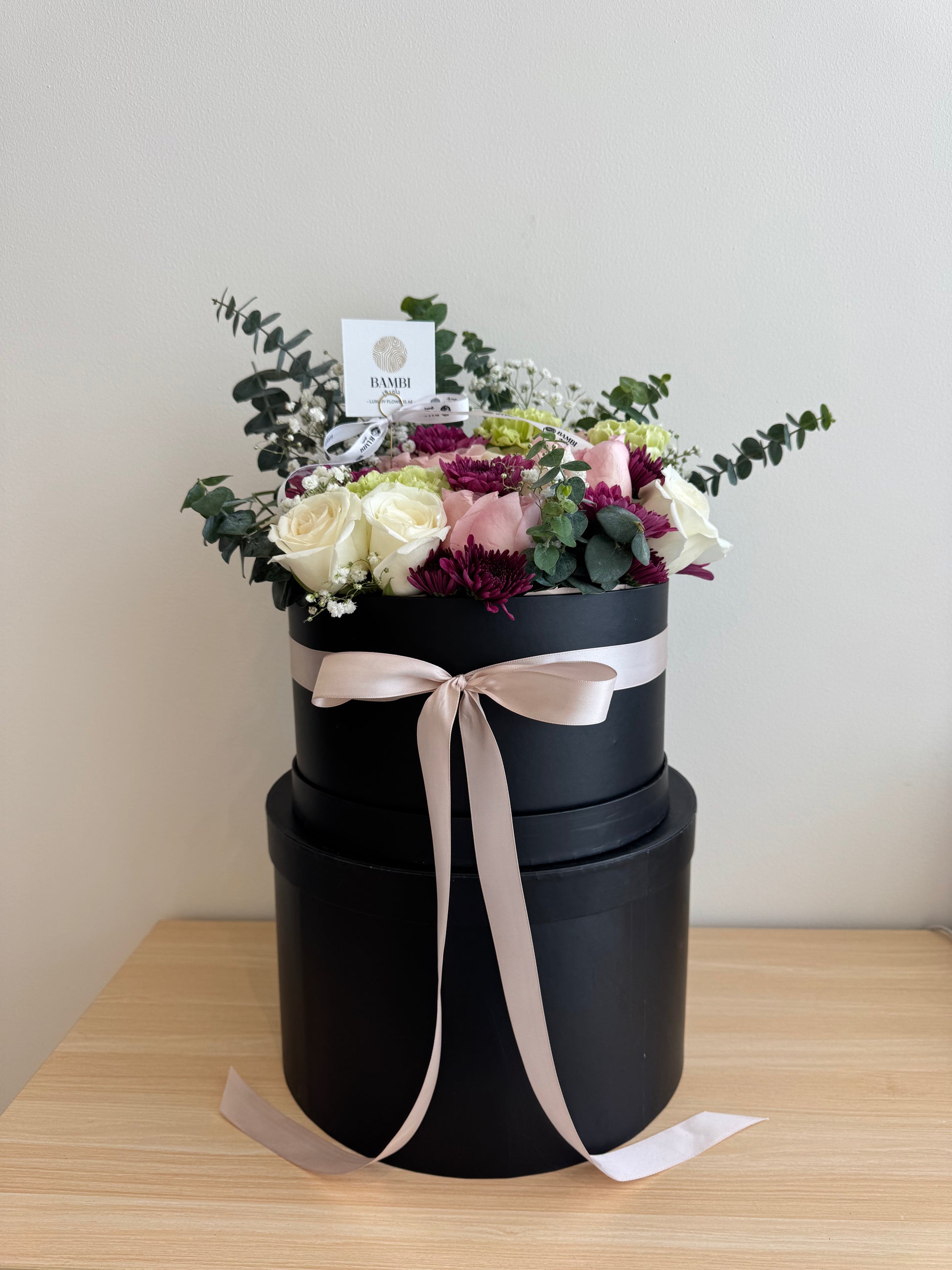 Chiara - Luxury Mix Box Roses and Carnations - Bambi