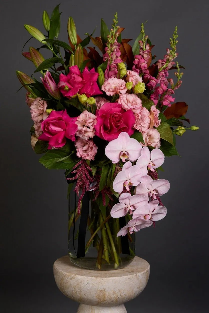 Pink Orchid Hand-Tied Bouquet Dubai by Bambi - Bambi