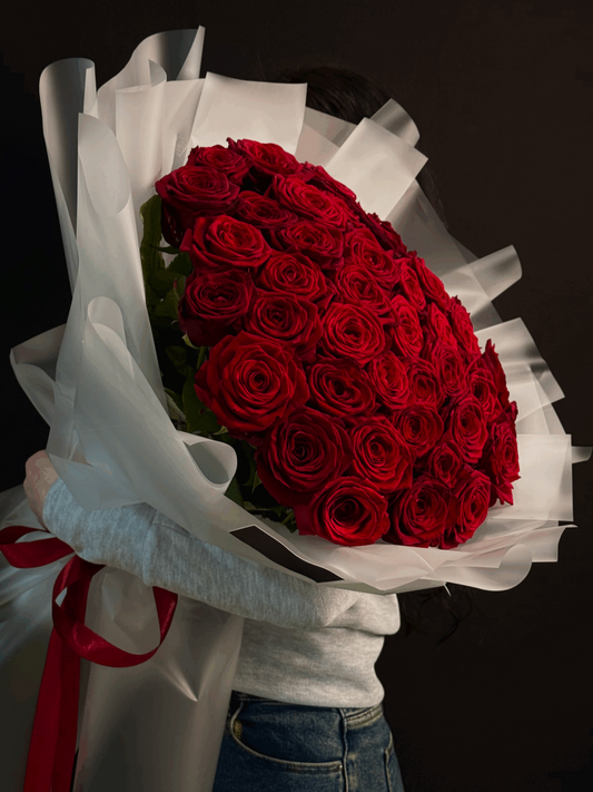 51 PREMIUM Red Roses Bouquet