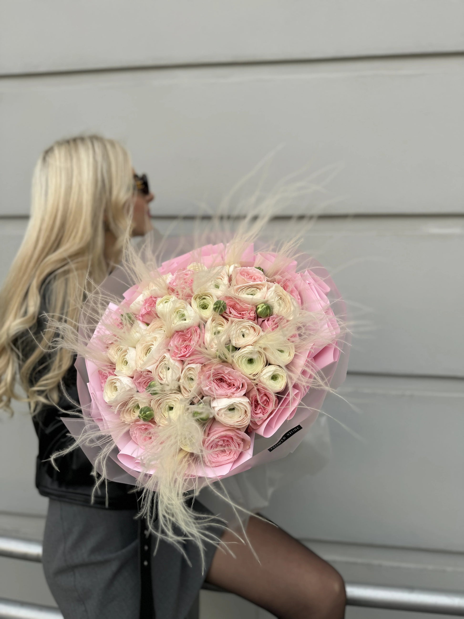 Ranunculus & Pink O’Hara Roses Bouquet | Bambi