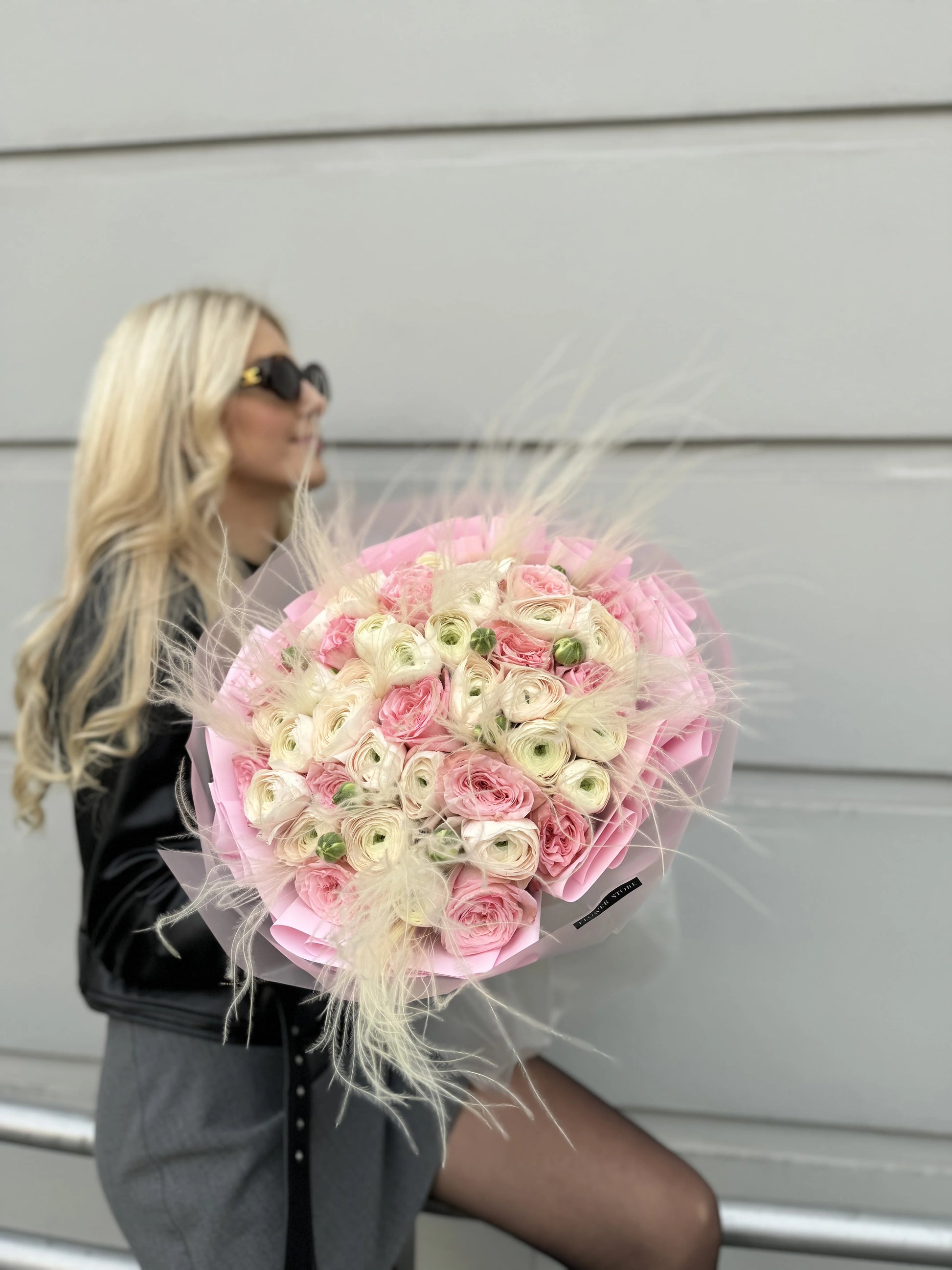 Ranunculus & Pink O’Hara Roses Bouquet | Bambi