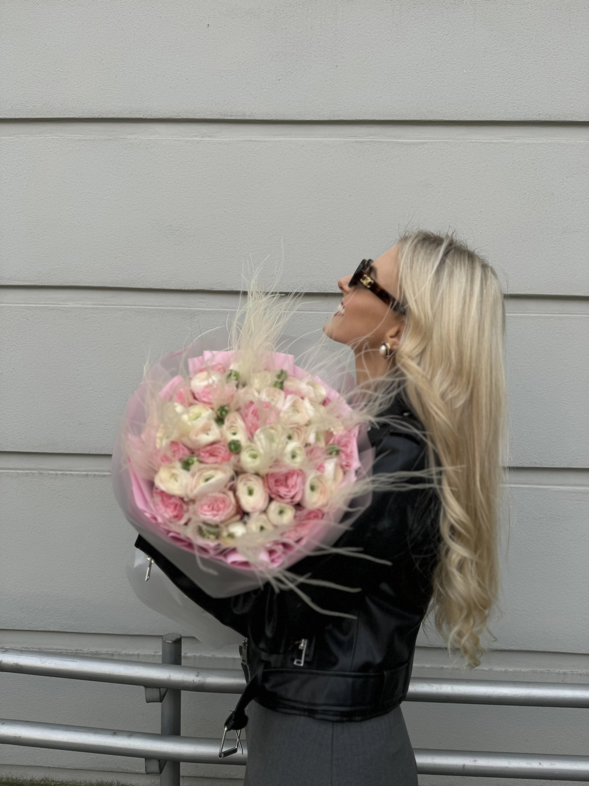 Ranunculus & Pink O’Hara Roses Bouquet | Bambi