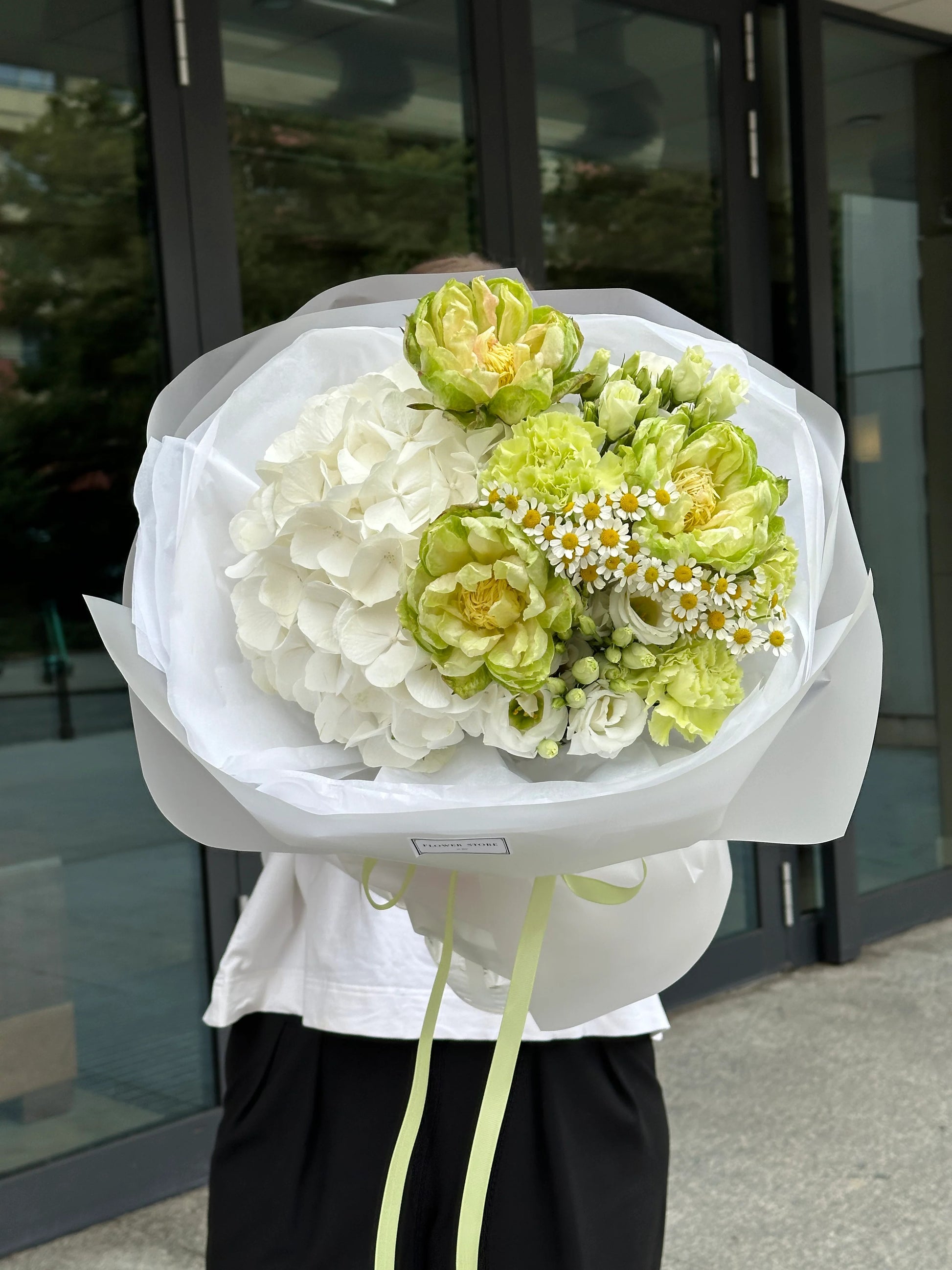 Roses, Hydrangea, Carnations and Anthurium – Colorful Paradise Bouquet | Bambi