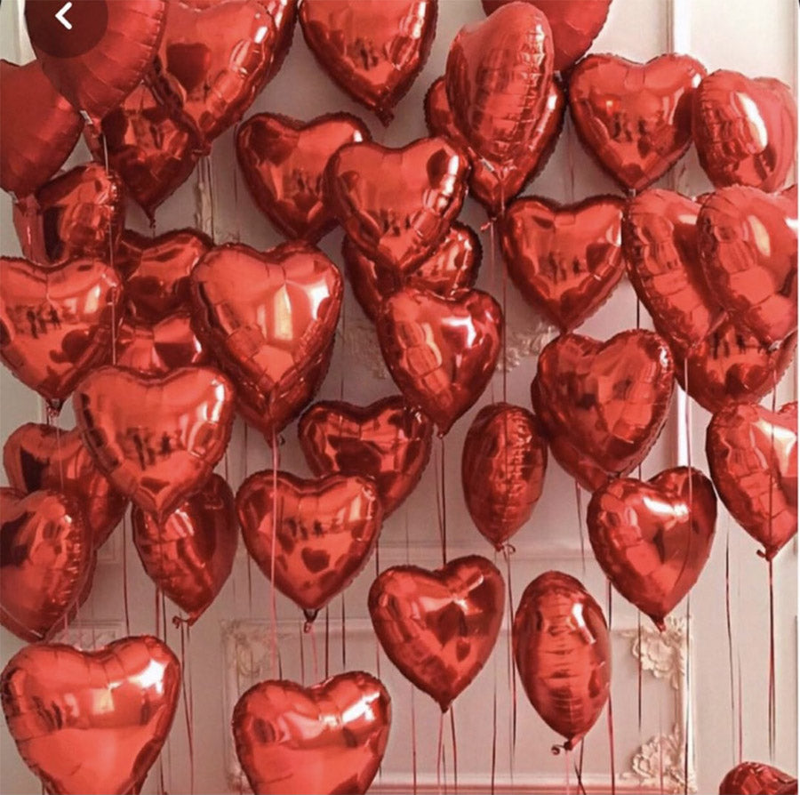 Helium Heart Balloons Dubai – 20 pcs Romantic Set | Bambi
