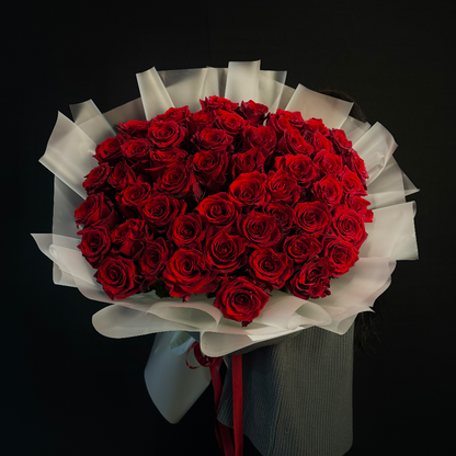 51 PREMIUM Red Roses Bouquet