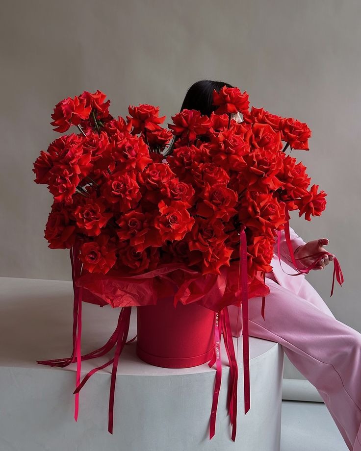 51 Red Reflexed Roses Dubai | Luxury Basket or Box | 4-Hour Delivery – Bambi