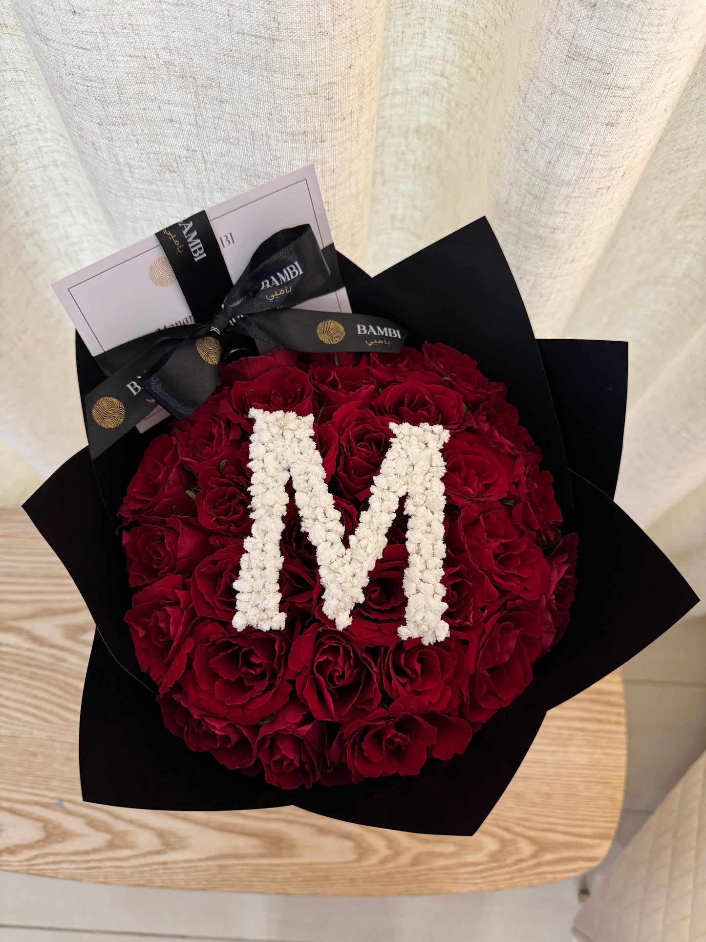 30 Red Roses with Custom Initial