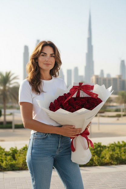 51 Red Roses Bouquet