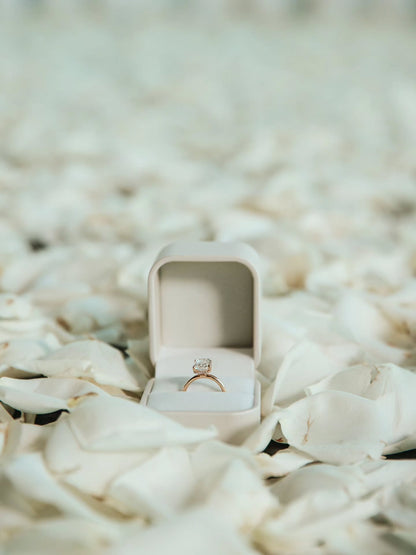 White Candles & Petals Proposal