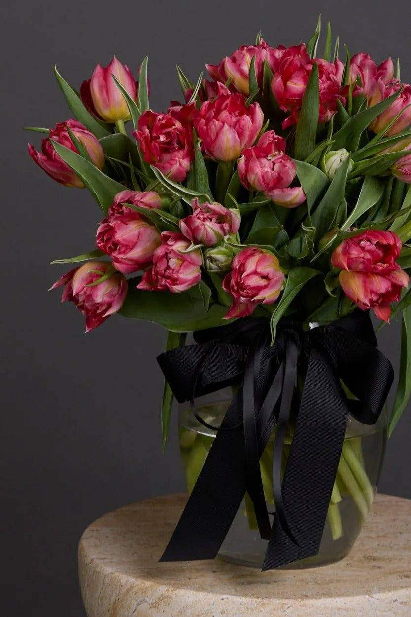 Zizi - Luxury Pink Tulips Bouquet -Bambi