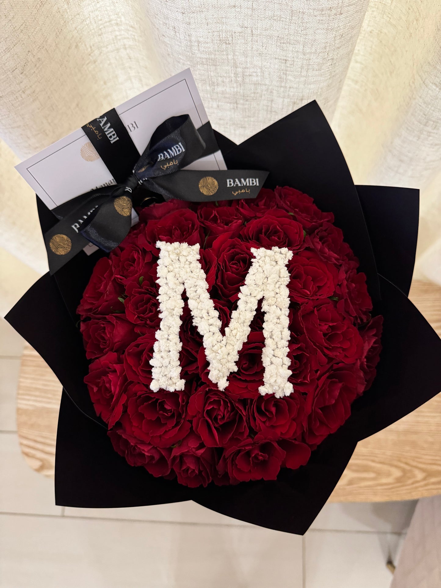 30 Red Roses with Custom Initial