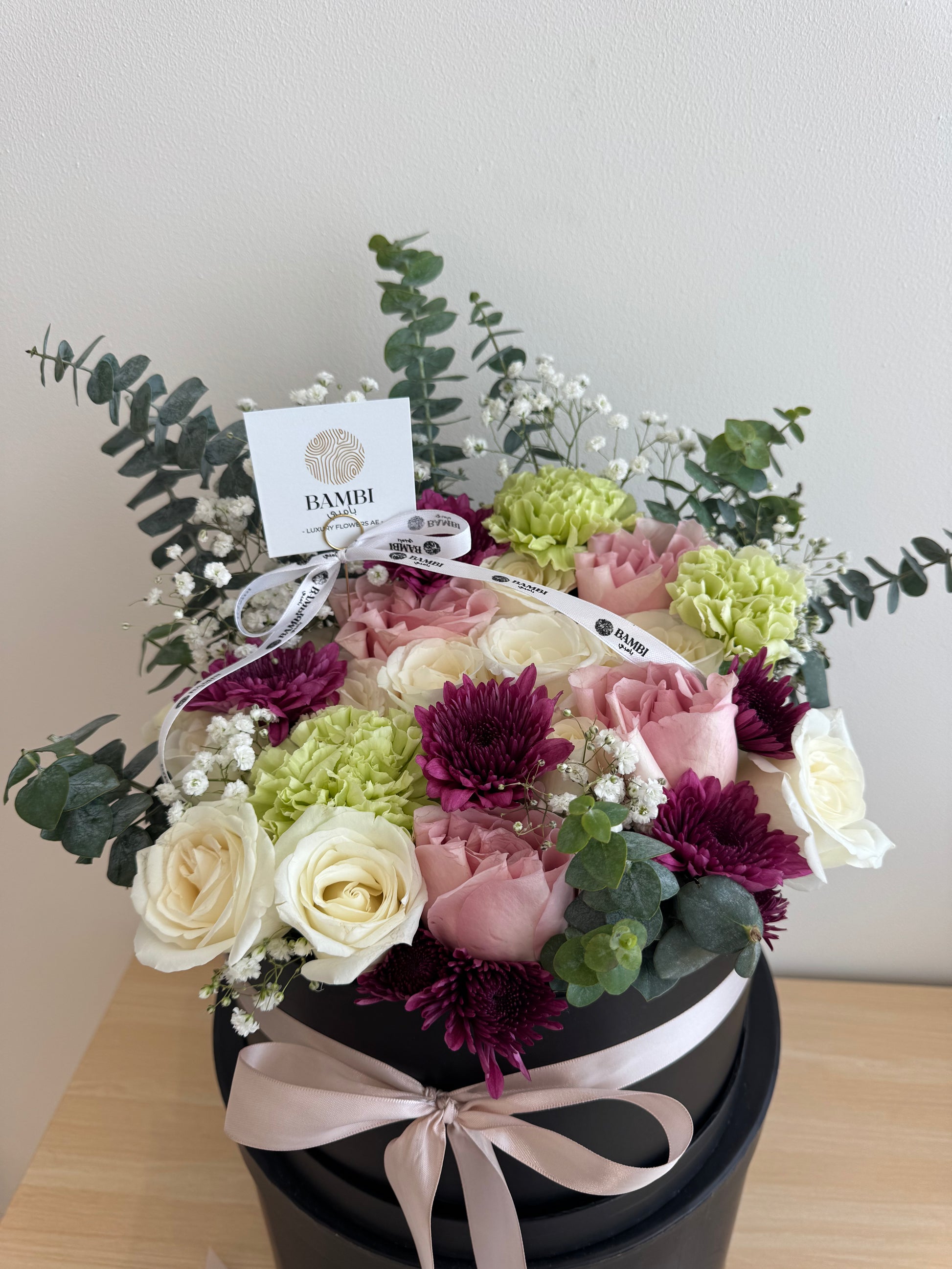 Chiara - Luxury Mix Box Roses and Carnations - Bambi