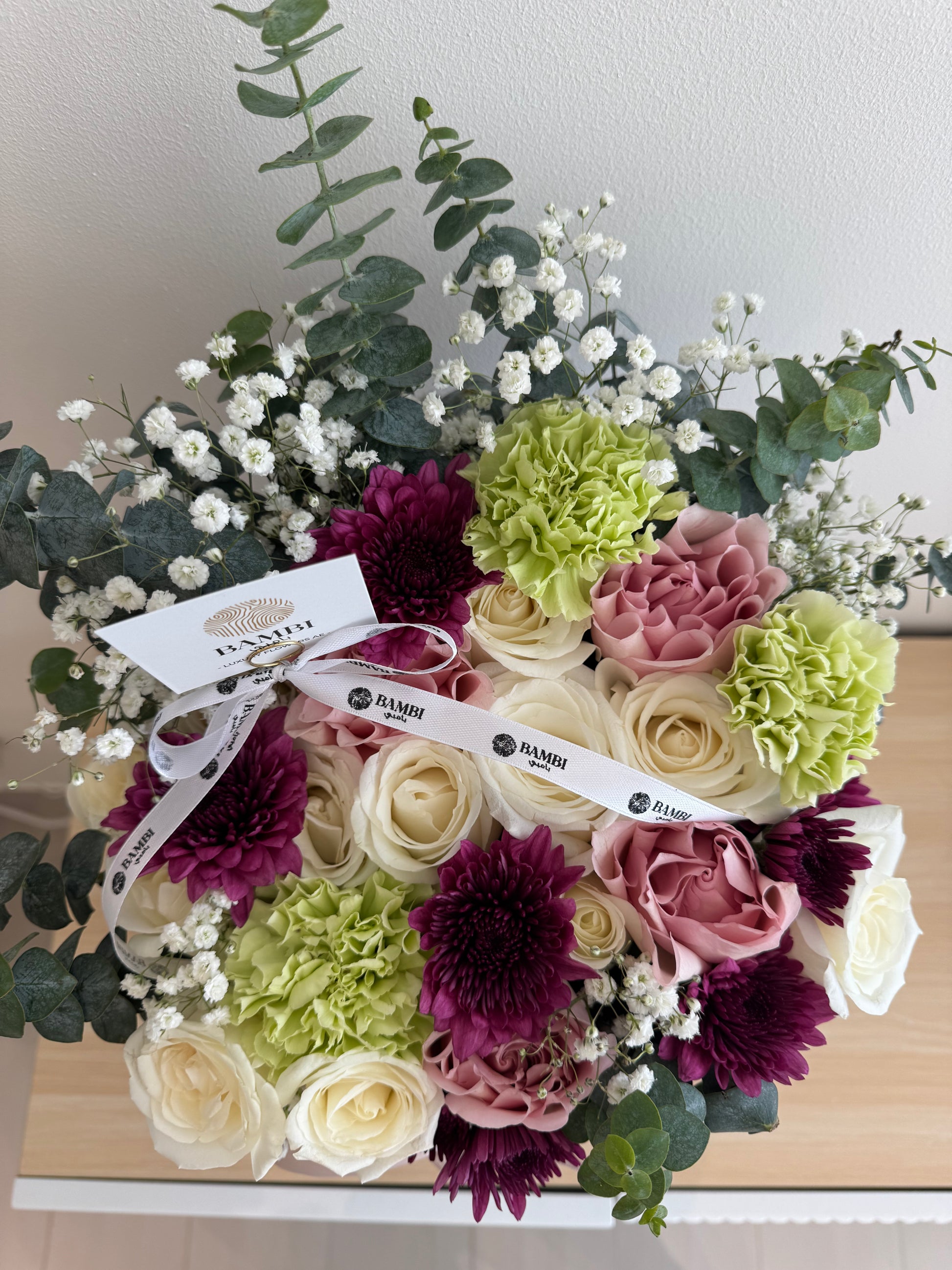 Chiara - Luxury Mix Box Roses and Carnations - Bambi
