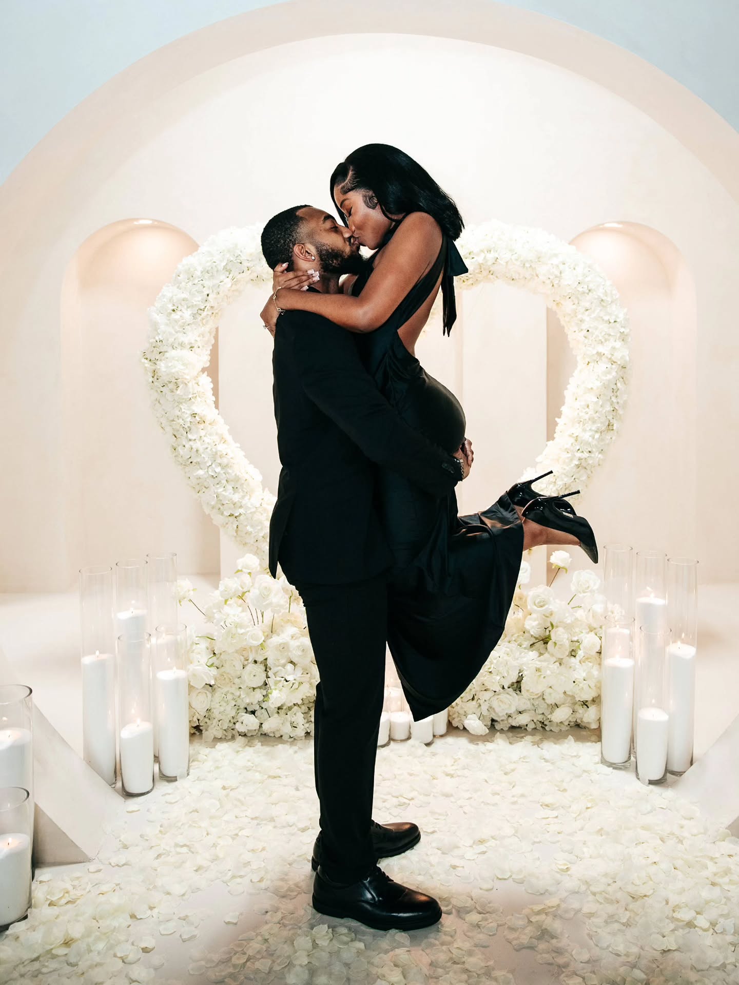 Will you Marry Me? White Roses Proposal