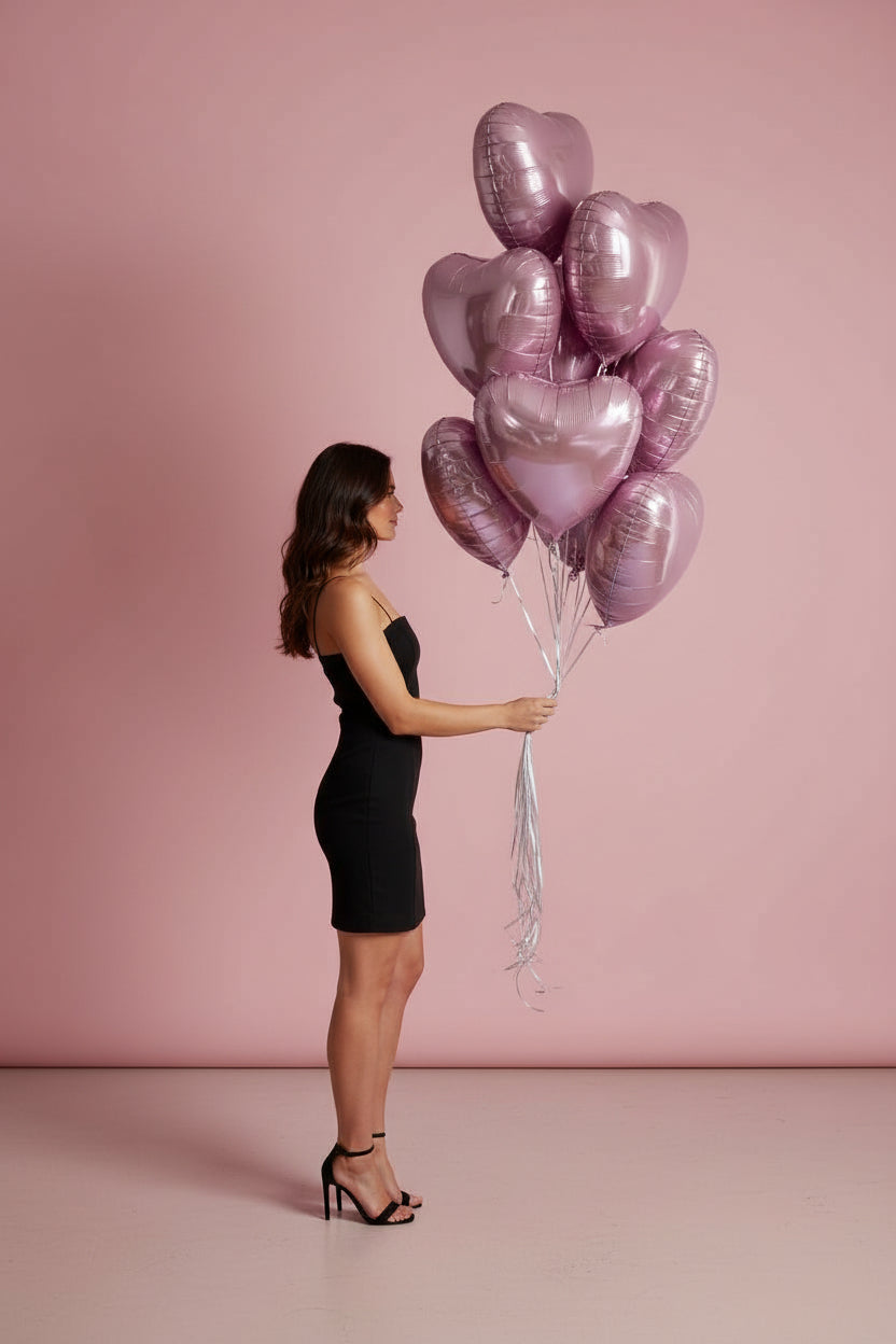 Pink Heart Foil Balloons