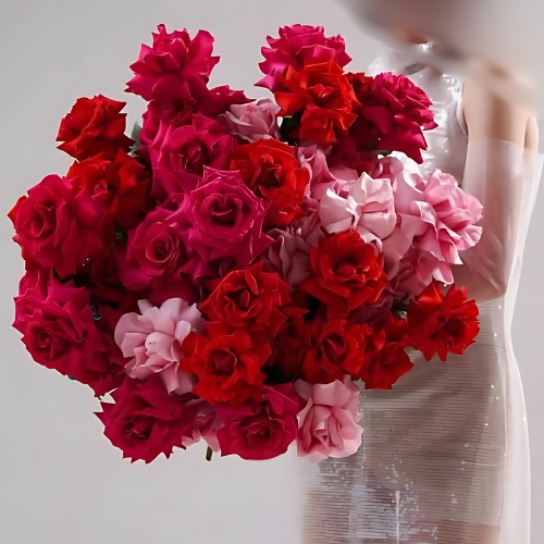 Pink Reflexed Roses Bouquet – Extra Large Luxury Arrangement | Bambi