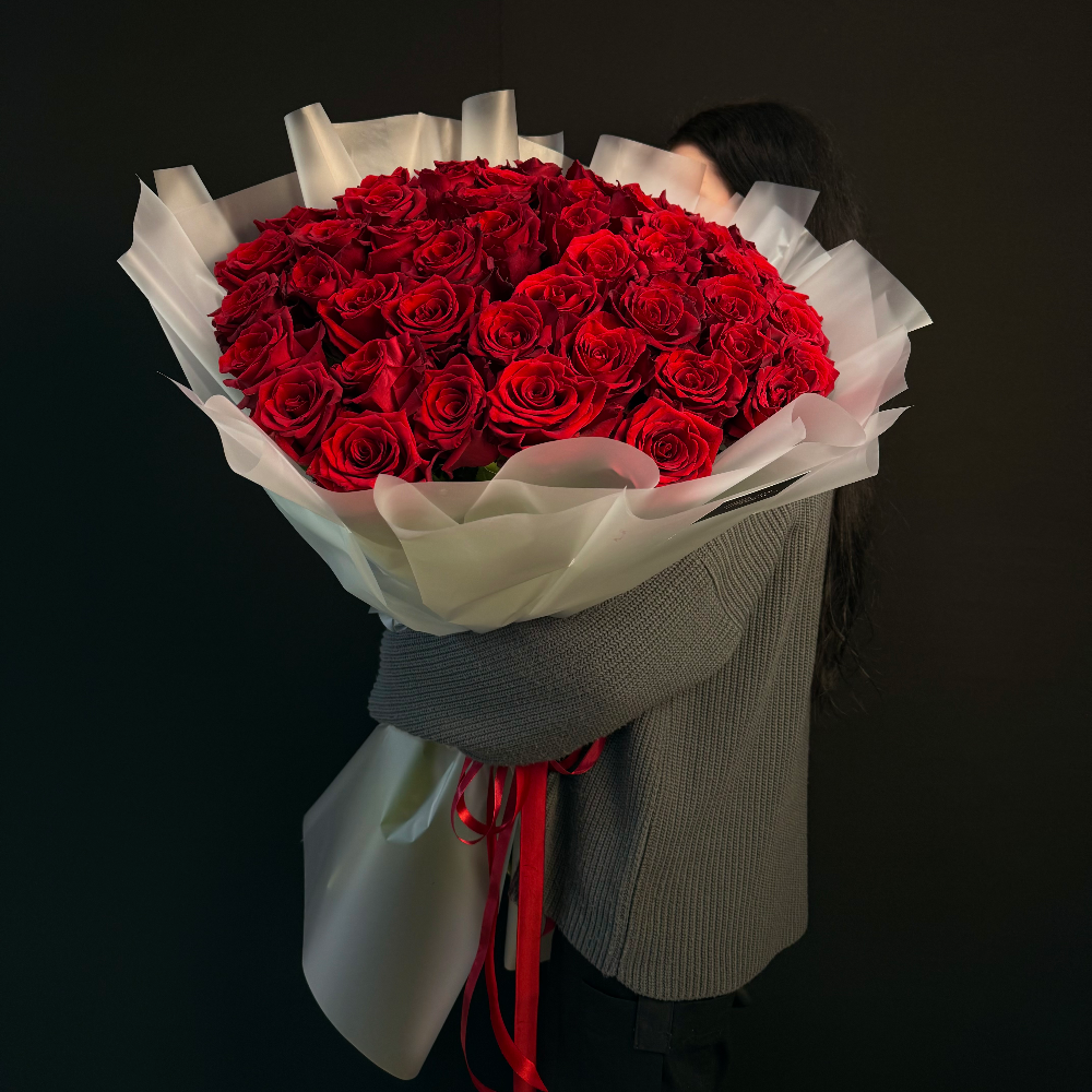 51 PREMIUM Red Roses Bouquet