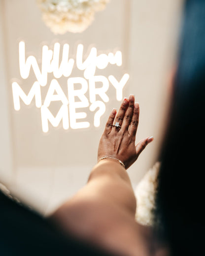 Will you Marry Me? White Roses Proposal