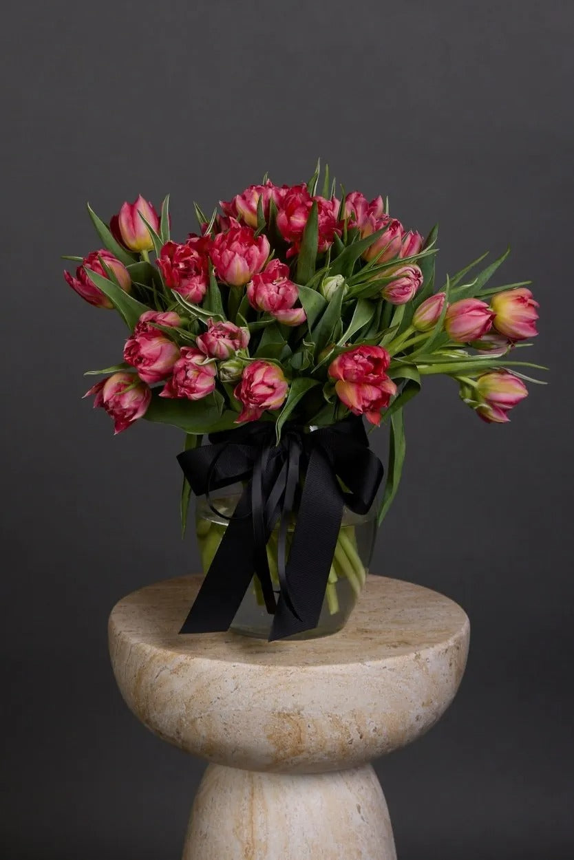 Zizi - Luxury Pink Tulips Bouquet -Bambi
