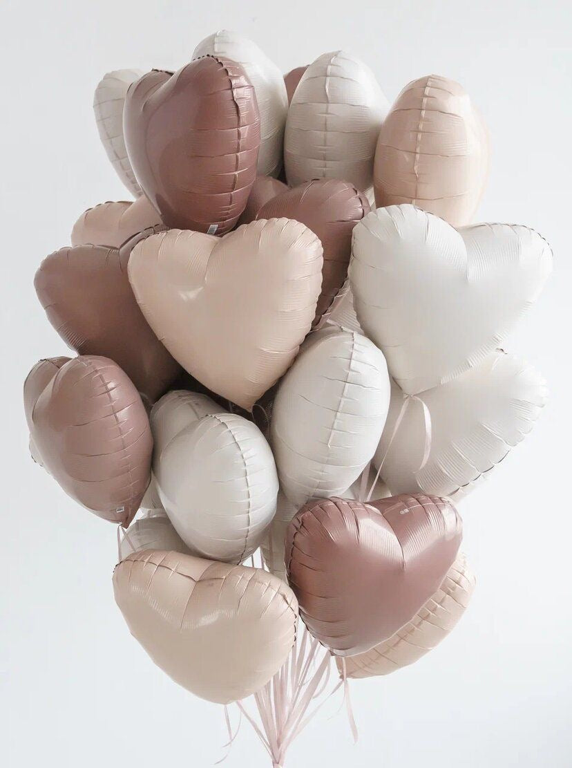 Helium Heart Balloons Dubai – 25 pcs Romantic Balloons | Bambi - Bambi