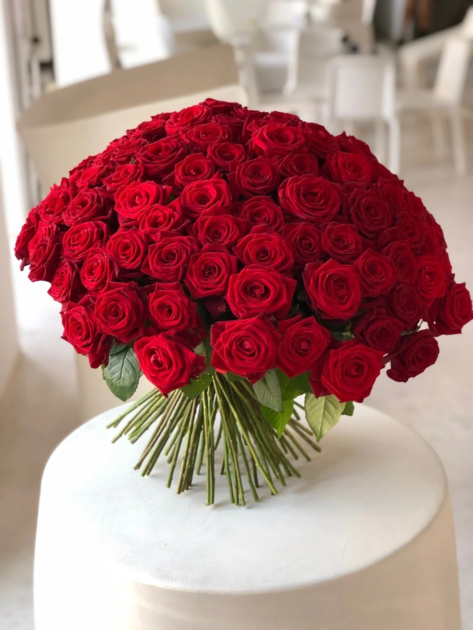 150 Red Roses Dubai – Premium Luxury Bouquet, Same Day Delivery | Bambi