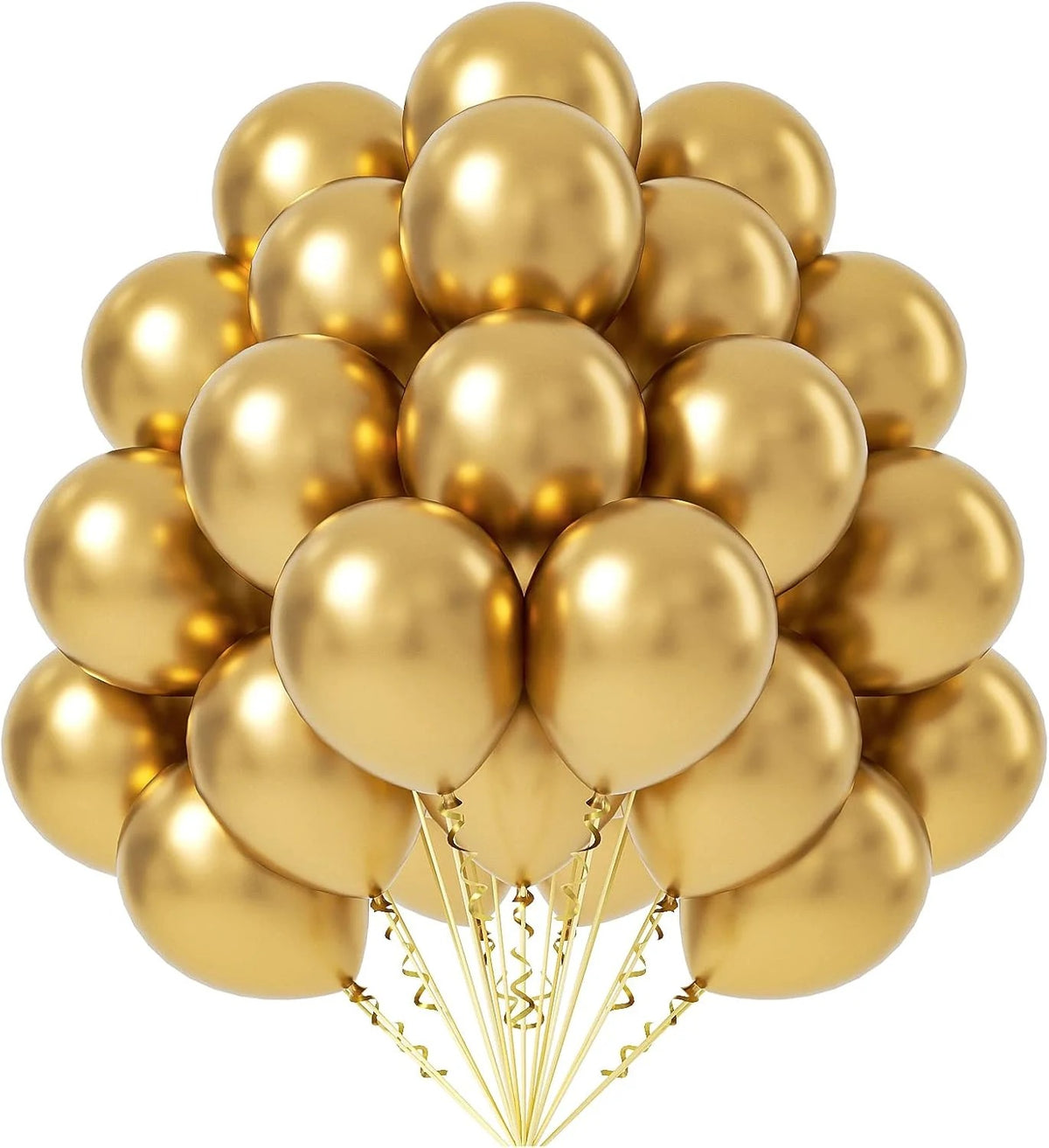 Helium Balloons Dubai – Metallic Gold Party Balloons 40 pcs | Bambi - Bambi