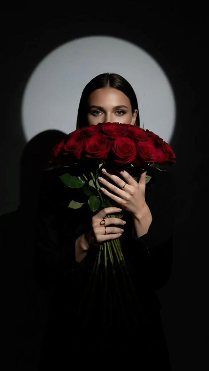 37 Premium Red Roses Naked Bouquet