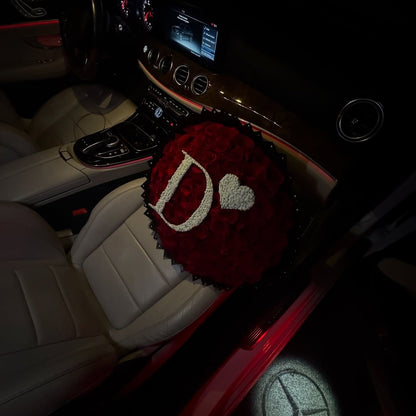 75 Red Roses with Custom Initial