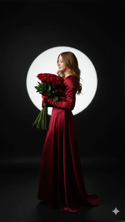 37 Premium Red Roses Naked Bouquet