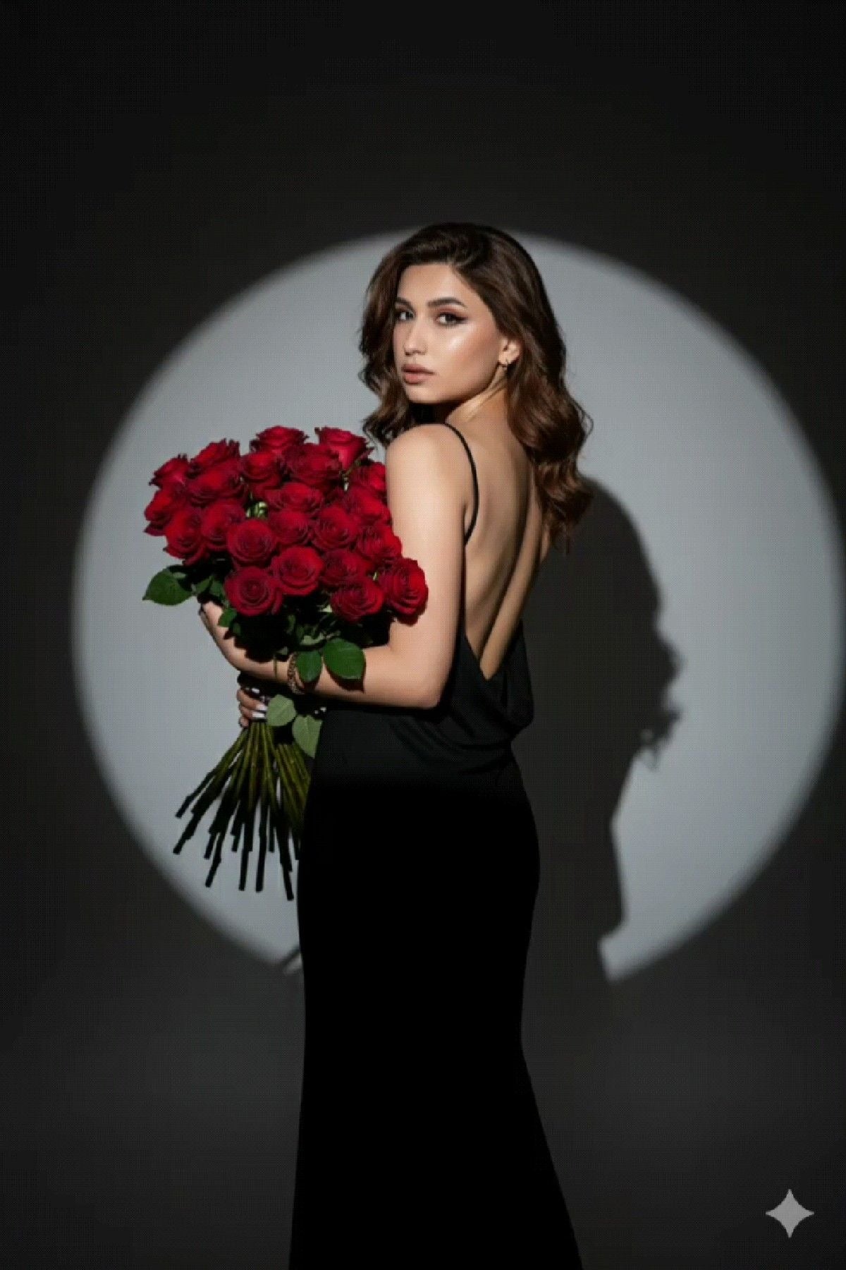 37 Premium Red Roses Naked Bouquet