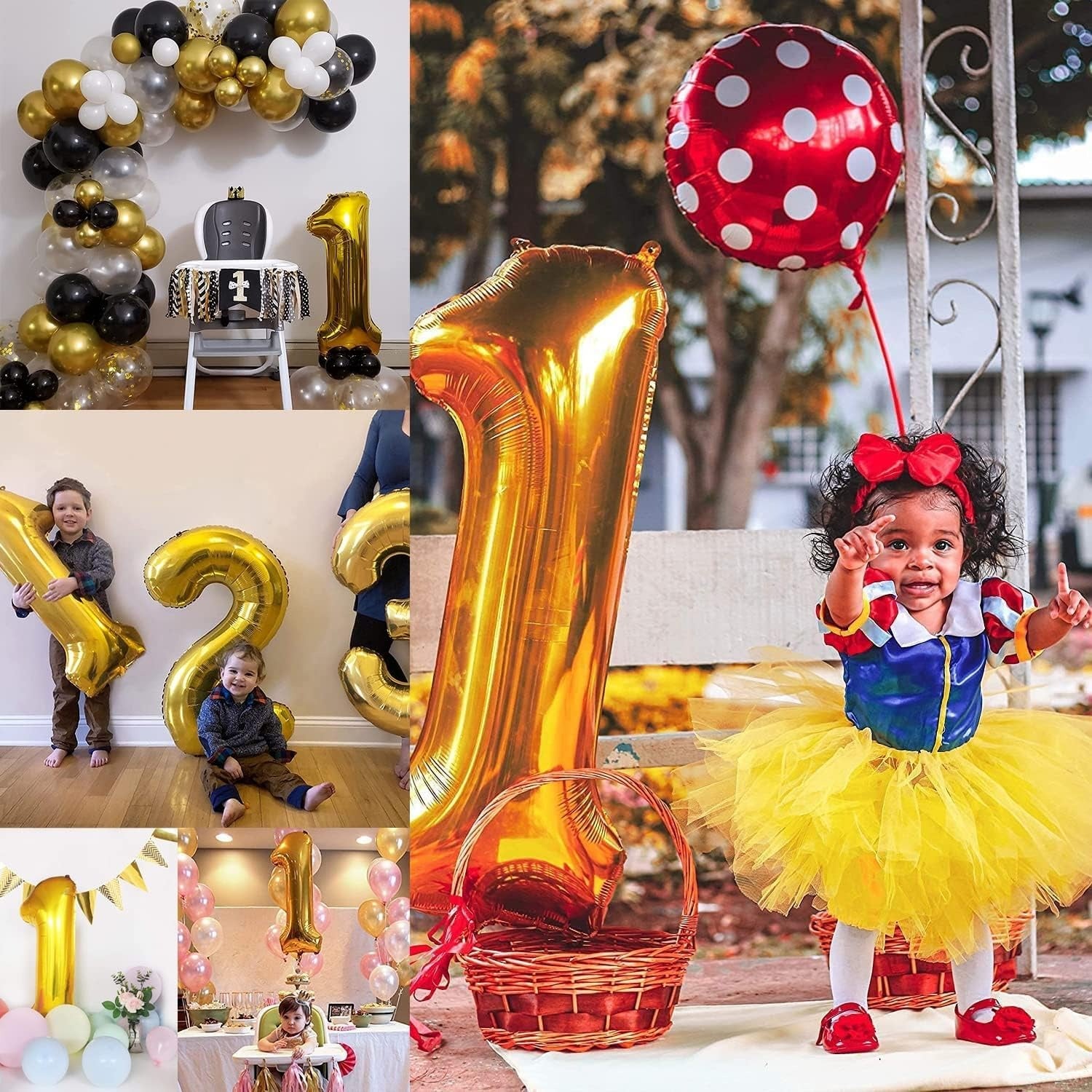 Gold Number 1 Helium Foil Balloon 32" | Bambi Dubai
