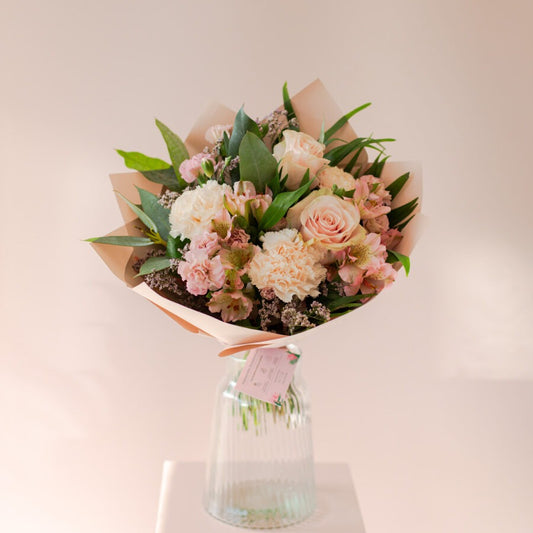 Carnations & Alstroemeria Bouquet – Elegant Hand-Tied Bouquet | Bambi - Bambi