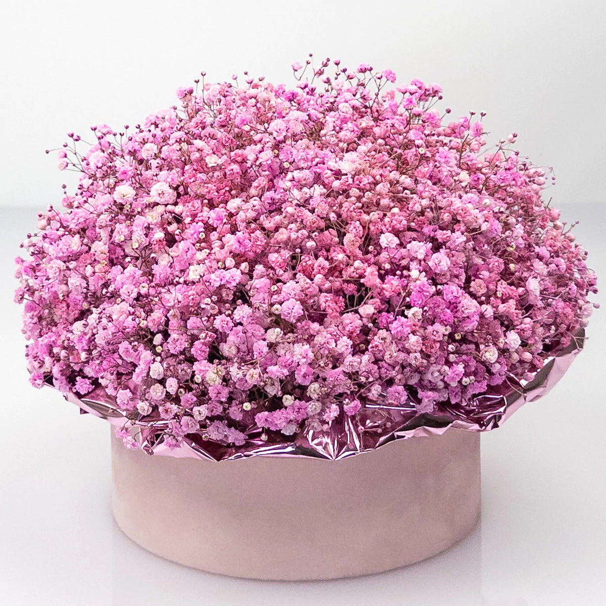Pink Gypsophila Box Dubai – Large Velvet Hat Box | Bambi