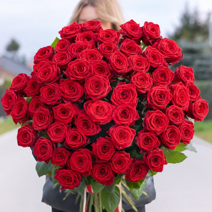 50 Red Roses Bouquet Dubai – Free 4-Hour Delivery | Bambi.ae - Bambi
