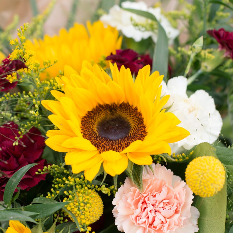 Soleil Bouquet – Sunflowers & Carnations | Bambi