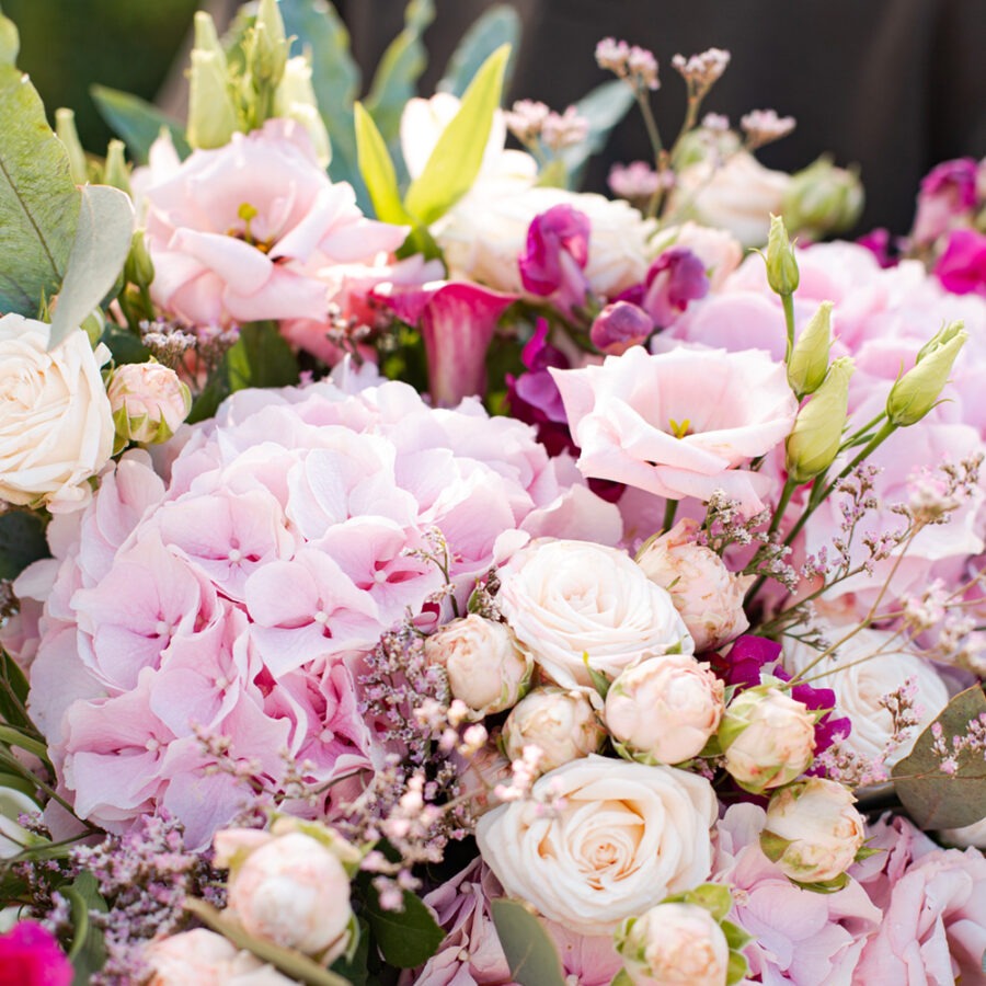 Hydrangeas and Roses Posh Bouquet – Luxury Hand-Tied | Bambi