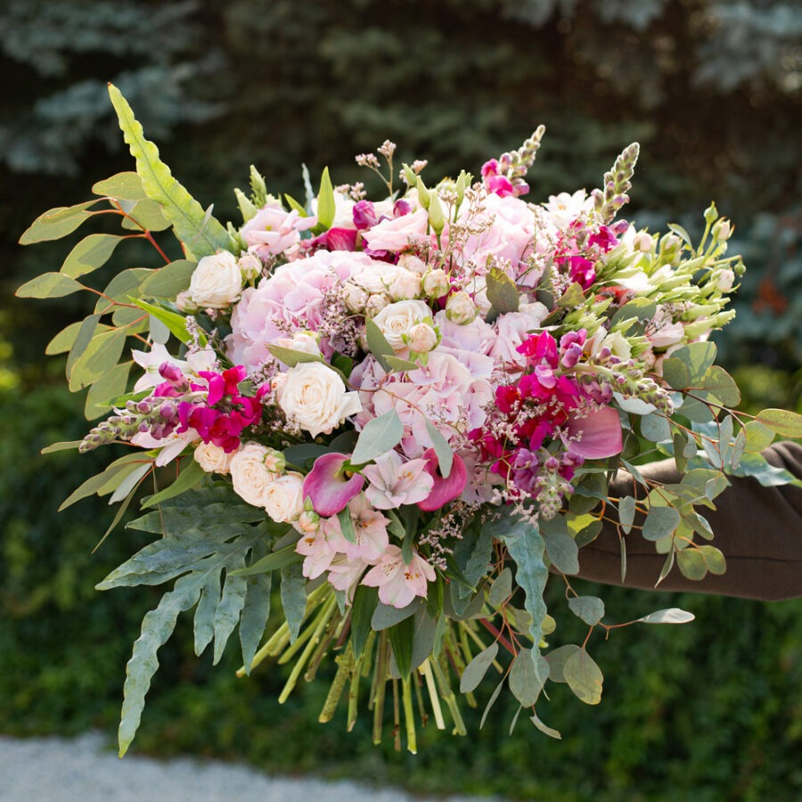 Hydrangeas and Roses Posh Bouquet – Luxury Hand-Tied | Bambi