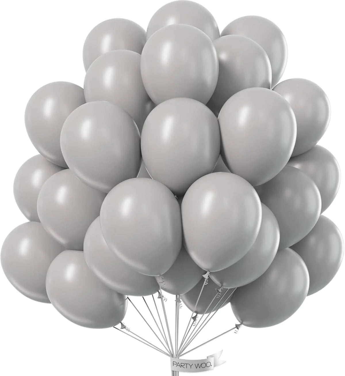 Helium Balloons Dubai – Elegant Gray Chrome Party Balloons 40 pcs | Bambi - Bambi
