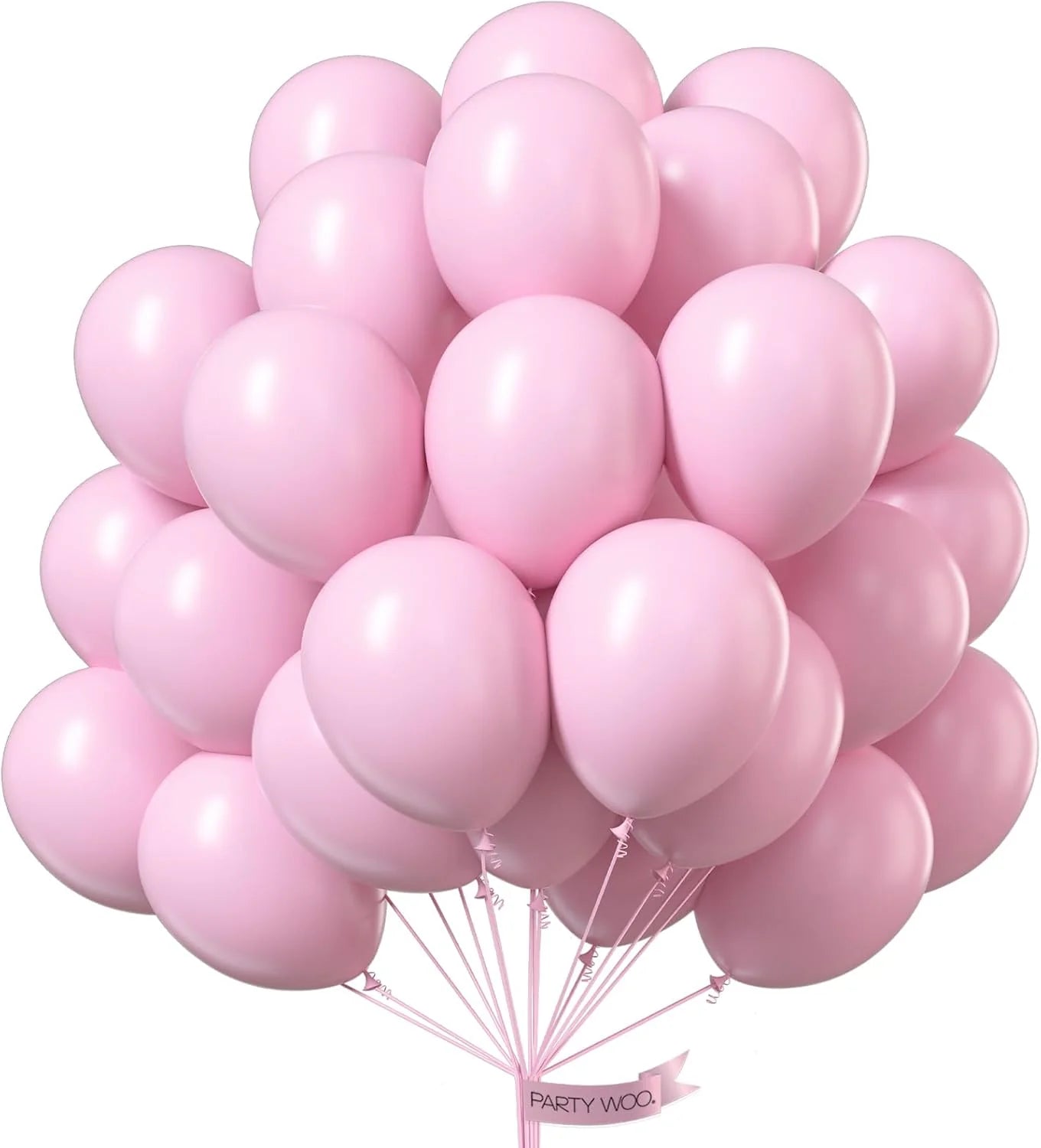 Helium Balloons Dubai – Baby Pink Party Balloons 40 pcs | Bambi