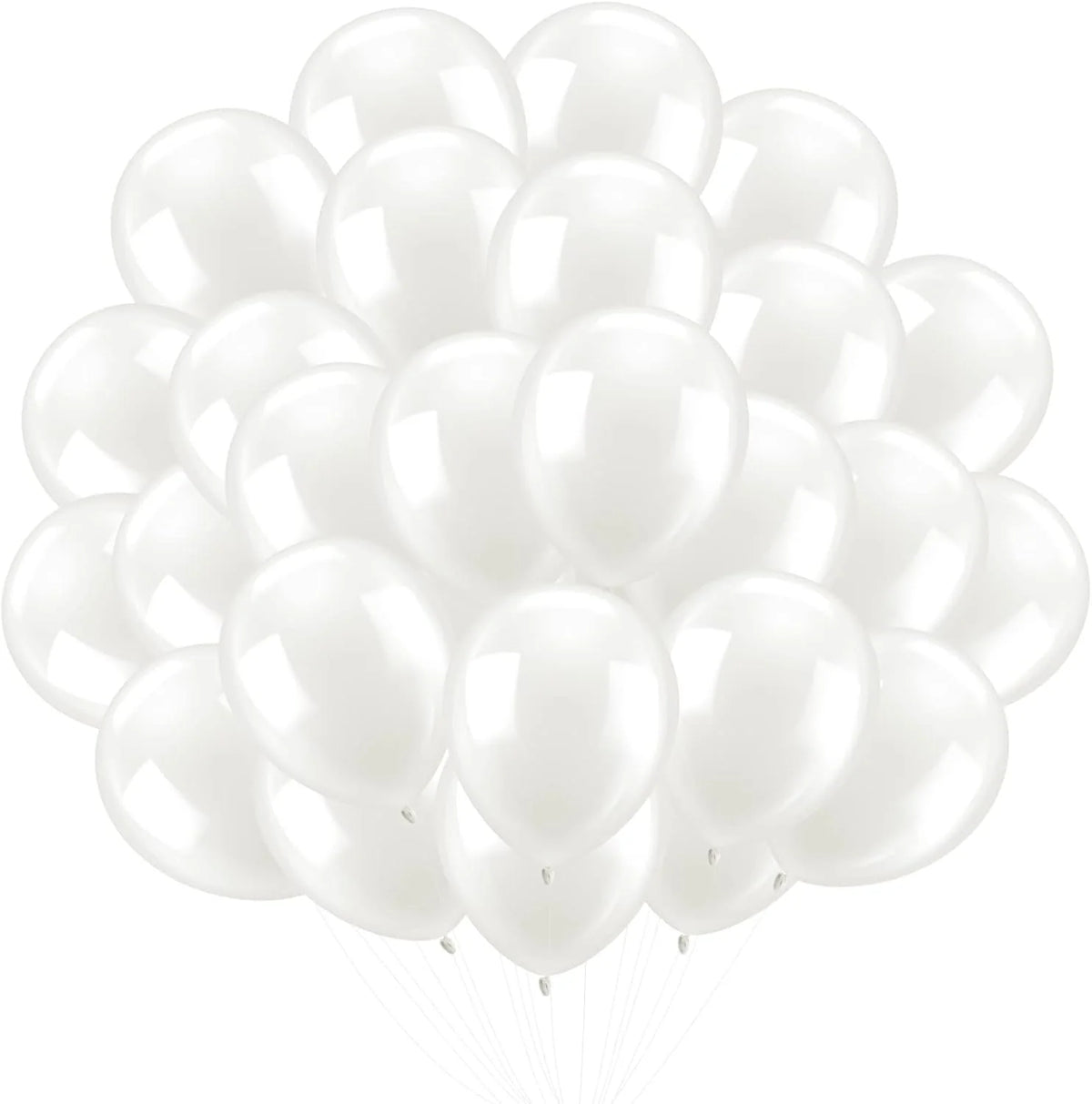Helium Balloons Dubai – Classic White Party Balloons 40 pcs | Bambi - Bambi