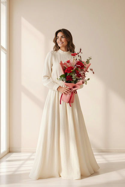 Red Rose & Seasonal Flower Bouquet