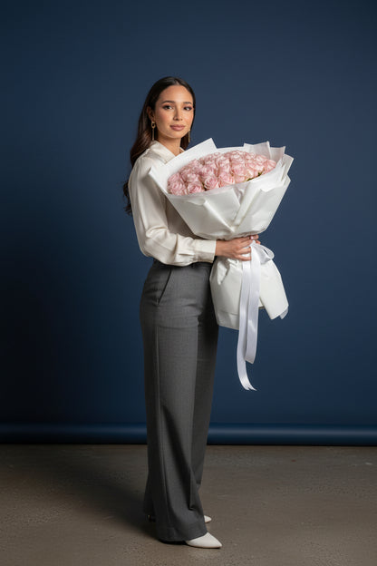 75 Premium Ecuador Pink Roses Bouquet